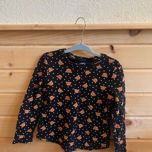 Old Navy Kids Black and Orange Patterned Long Sleeve Tee